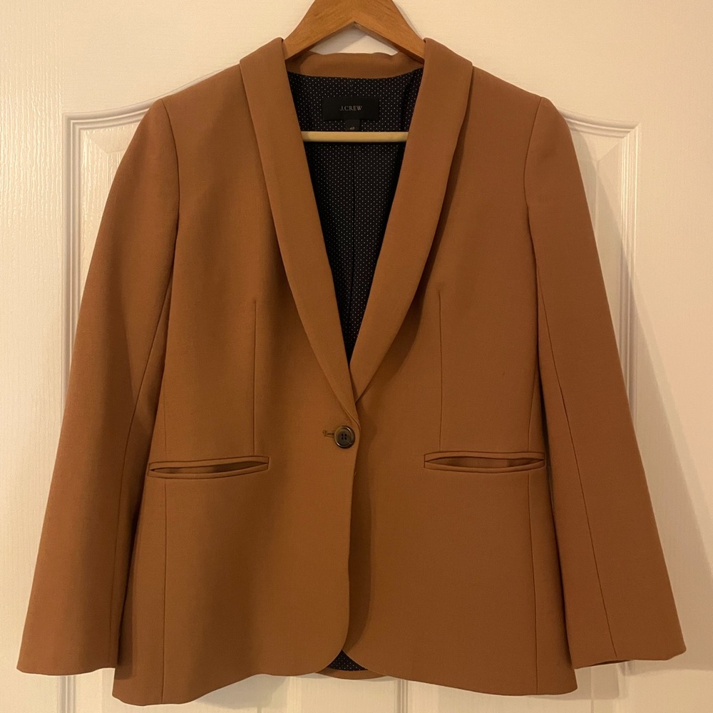 J.Crew Petite Blazer w/polka dot lining